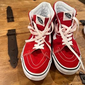 Women’s High Top Vans- Red- Sz 8.5